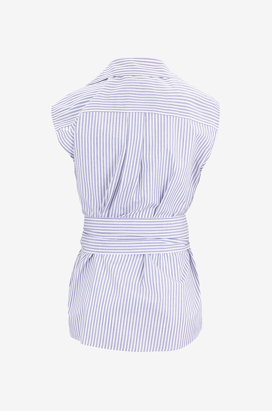 WEEKEND MAX MARA Chemise cache-coeur sans manches en popeline Dakar Femme BLEU FONCE 2