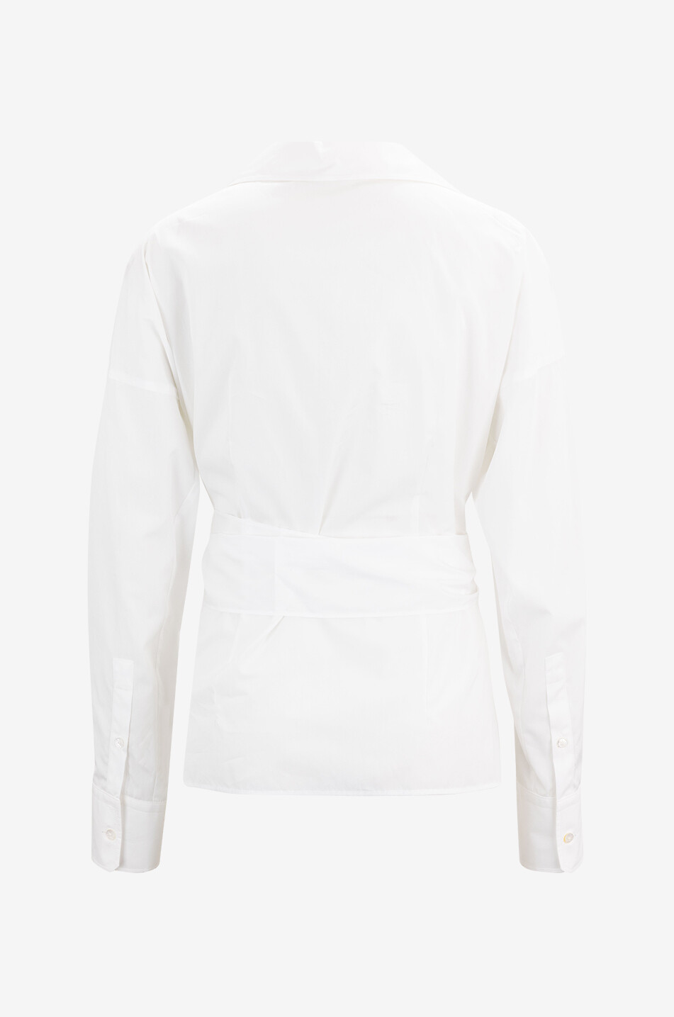 WEEKEND MAX MARA Torino belted cinched poplin shirt Women WHITE 2
