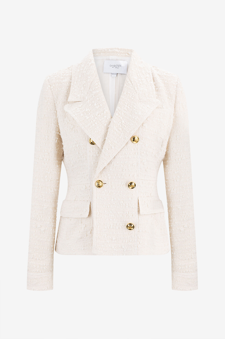GIAMBATTISTA VALLI Zweireihiger Bouclé-Tweedblazer Damen CREMEFARBEN 1