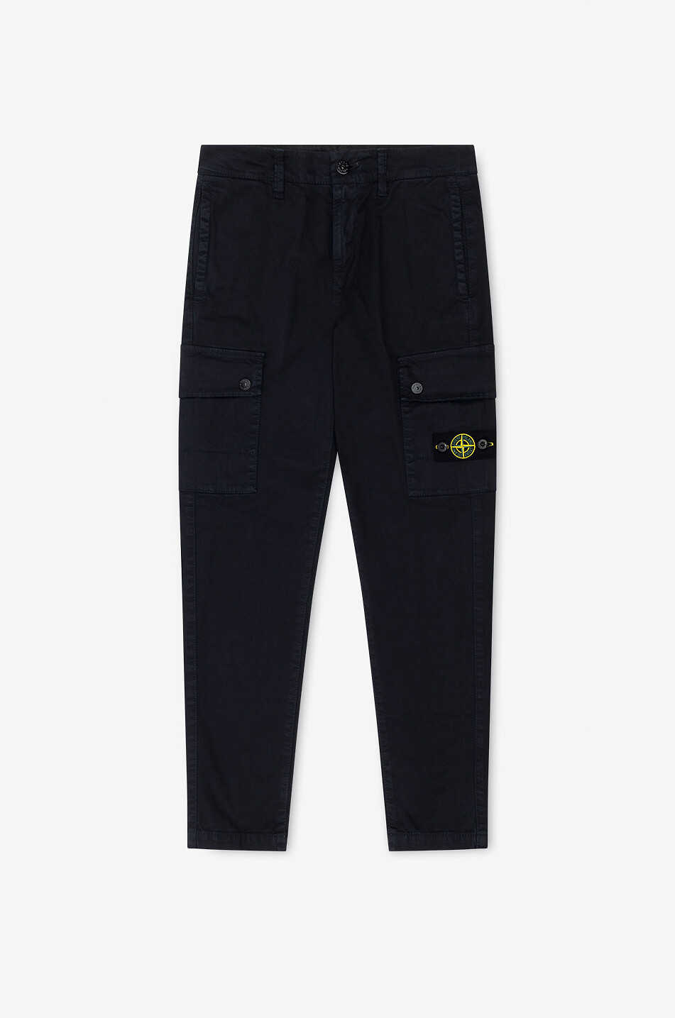 Pantalon cargo stretch en coton bio enfant 30115 Broken Twill Old Effect