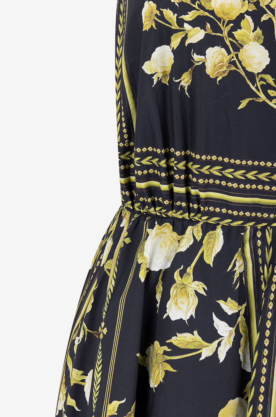 Robe midi sans manches en popeline fleurie Papier Peint
