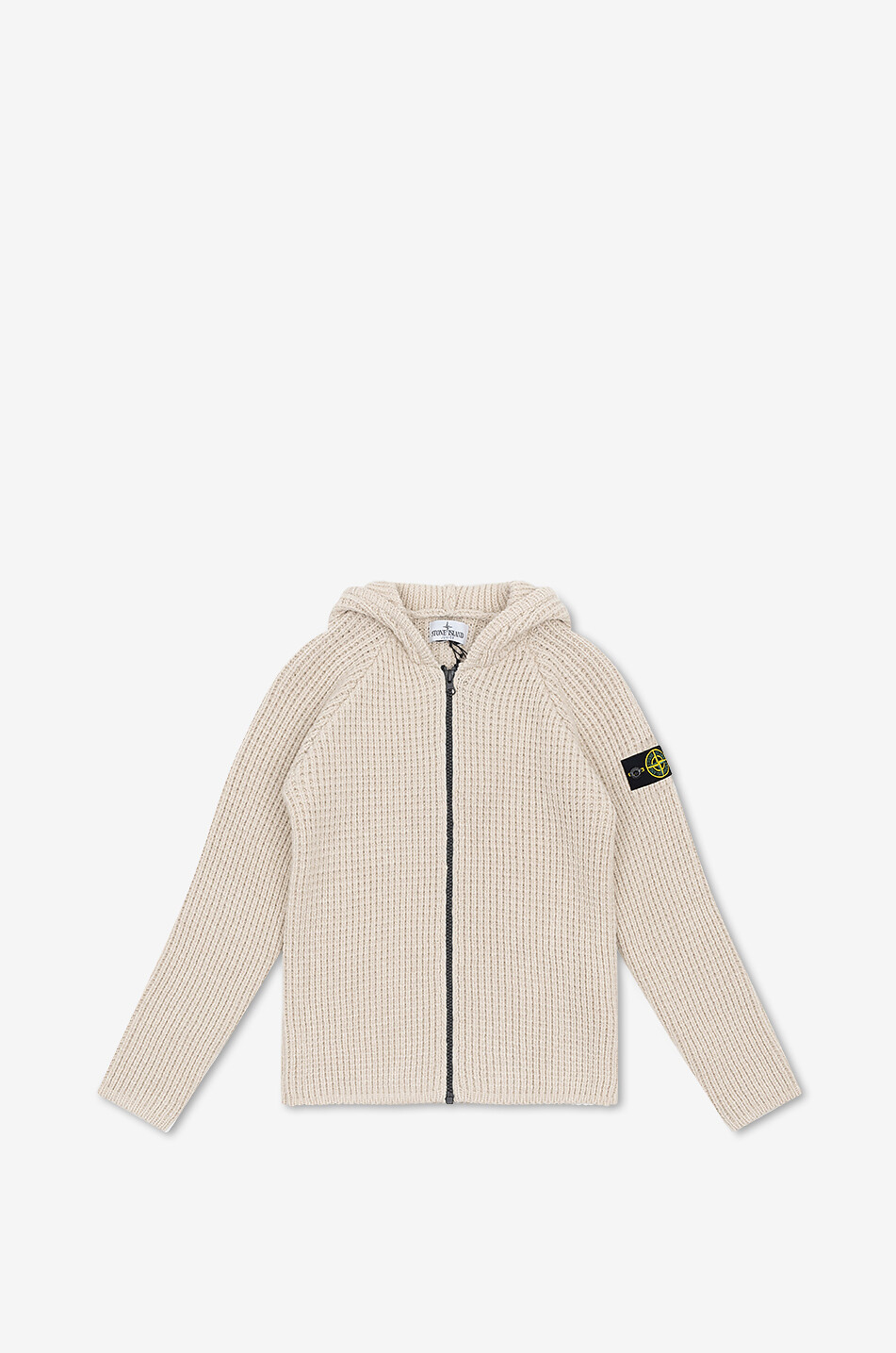 507Z5 ribbed wool and cashmere blend full-zipp hooded children's cardigan