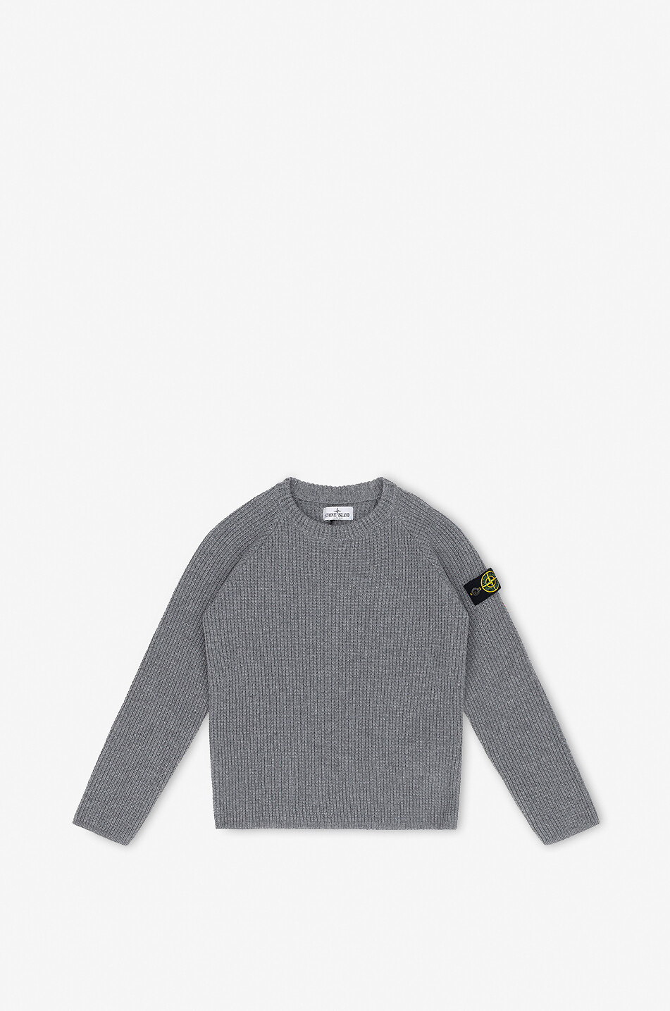Pull côtelé à col rond en laine et cachemire enfant 508Z5