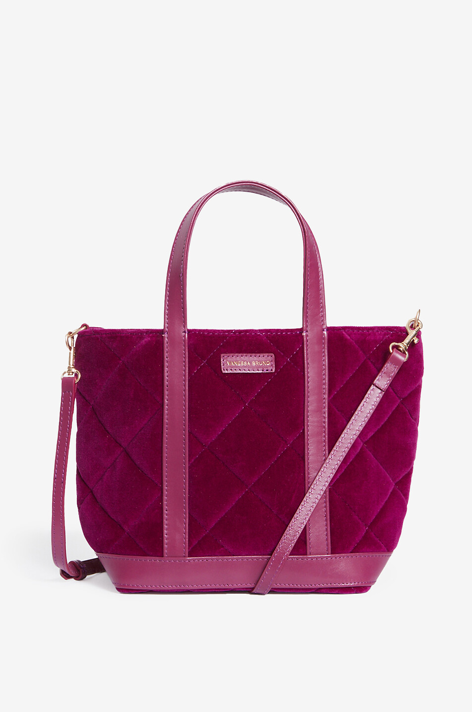 Cabas S quilted velvet tote bag