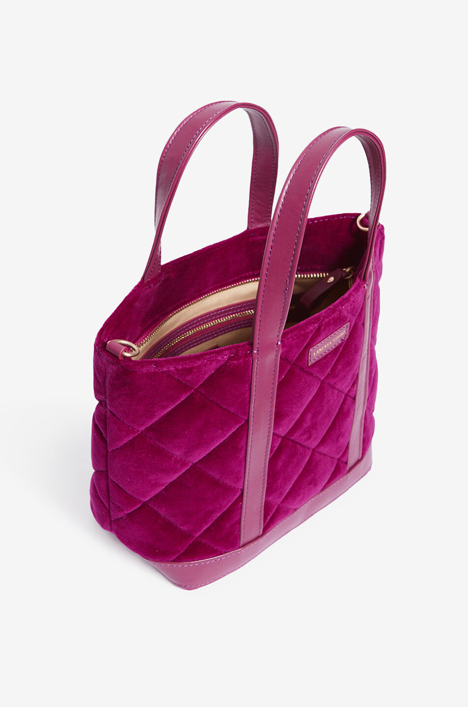 Cabas S quilted velvet tote bag