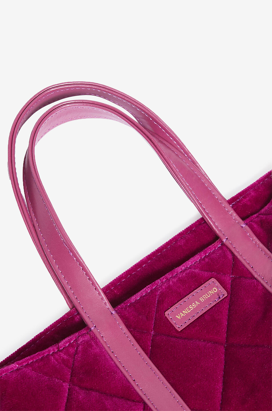 Cabas S quilted velvet tote bag