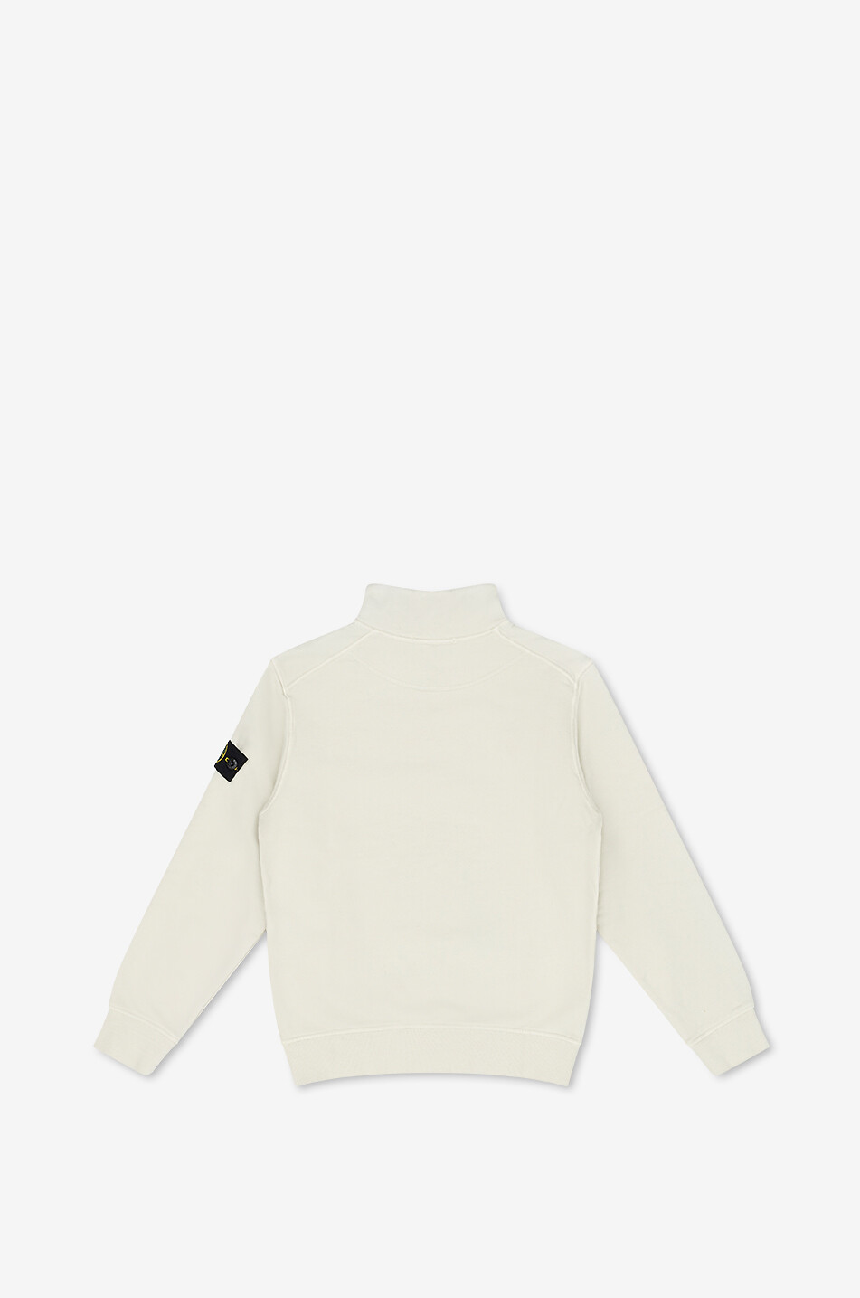 STONE ISLAND JUNIOR Kinder-Sweatshirt mit Reissverschluss am Kragen 61020 Organic Cotton Fleece Junge CREMEFARBEN 2