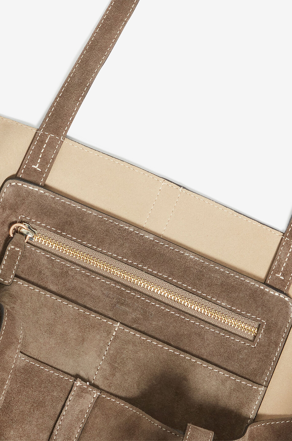 VANESSA BRUNO Sac cabas en cuir nubuck Daily Large Femme MARRON 5