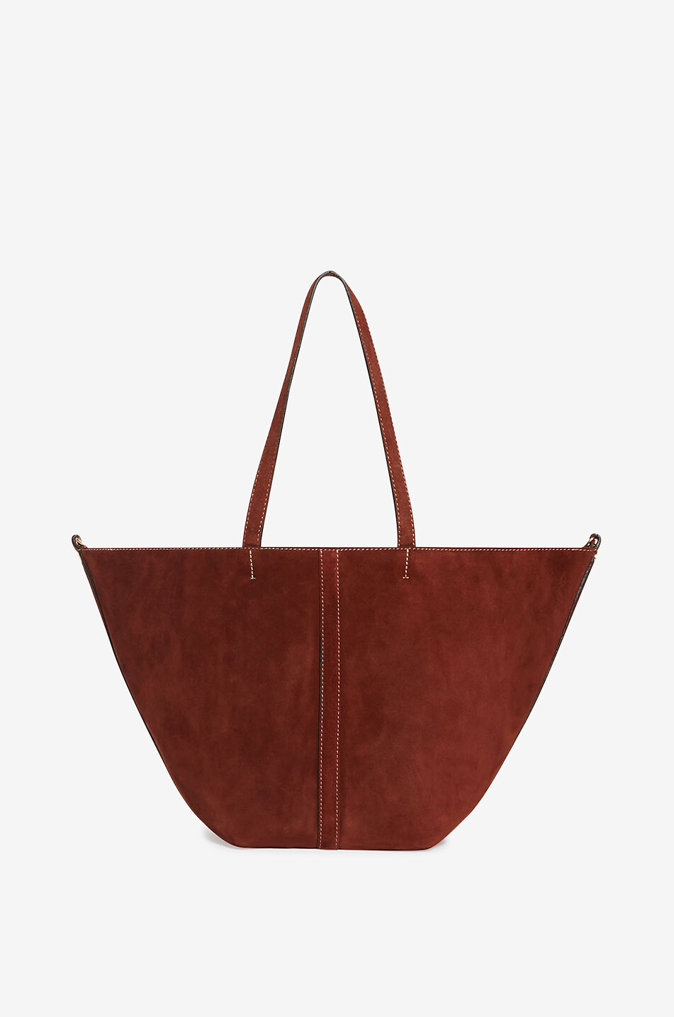 VANESSA BRUNO Sac cabas en cuir nubuck Daily Small Femme MARRON FONCÉ 3