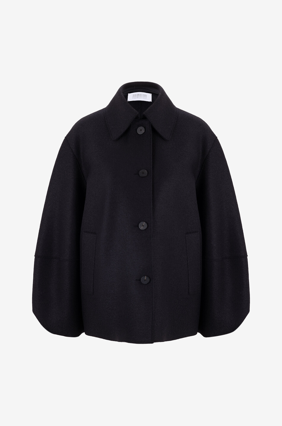 Ameri　PUFF SLEEVE WOOL JACKET Puff sleeve shirt jacket in virgin wool - HARRIS WHARF