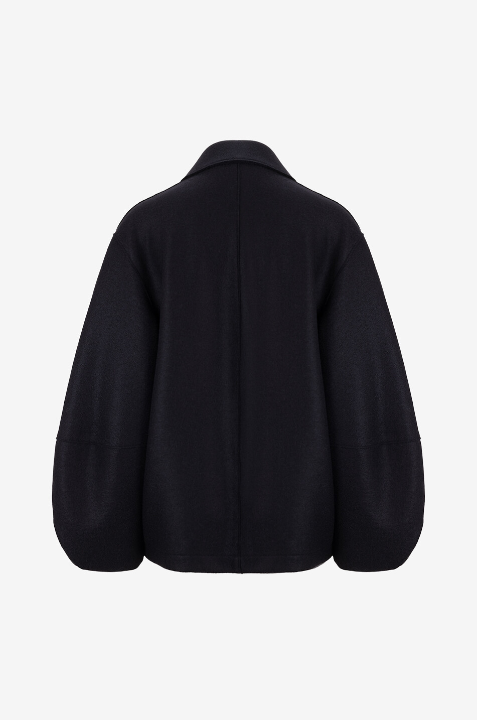 HARRIS WHARF Veste chemise à manches bouffantes en laine vierge Femme NOIR 2