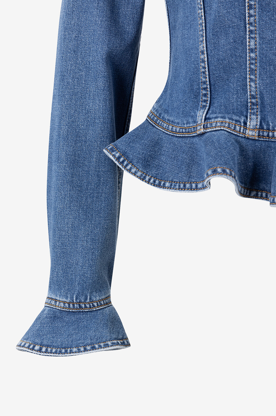 JACOB COHEN Taillierte Jeansjacke mit Schoss Damen BLAU 4