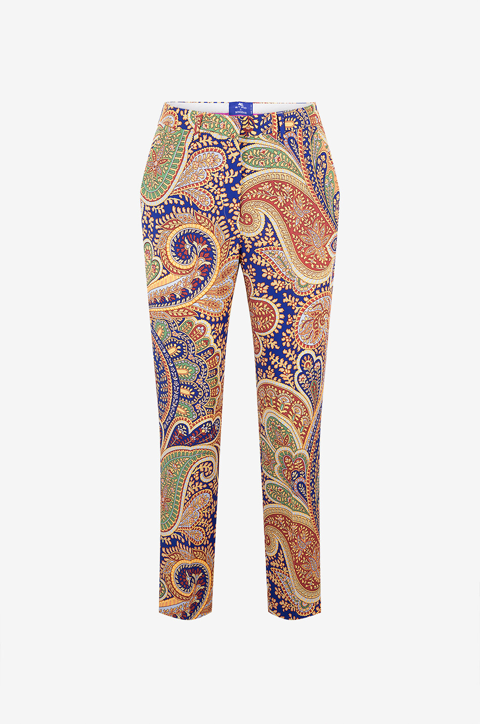 Pantalon cigarette en sergé Paisley Etro x Bongénie