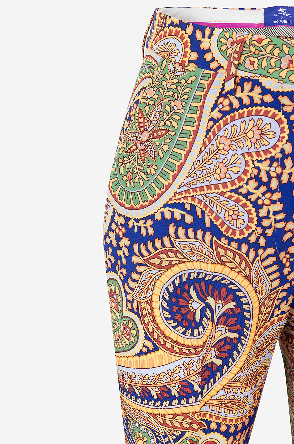 Pantalon cigarette en sergé Paisley Etro x Bongénie