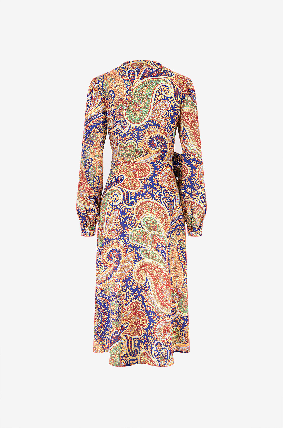 Etro x Bongénie Paisley midi wrap dress in crepe