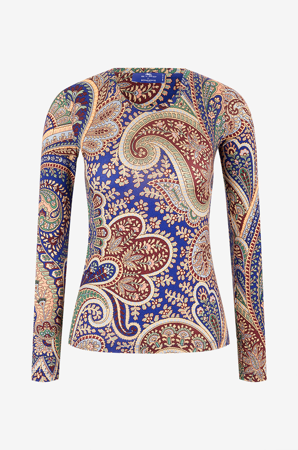T-shirt ajusté à manches longues en laine Paisley Etro x Bongénie
