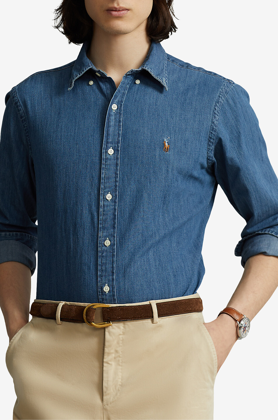 POLO RALPH LAUREN Baumwollhemd Herren BLAU 4