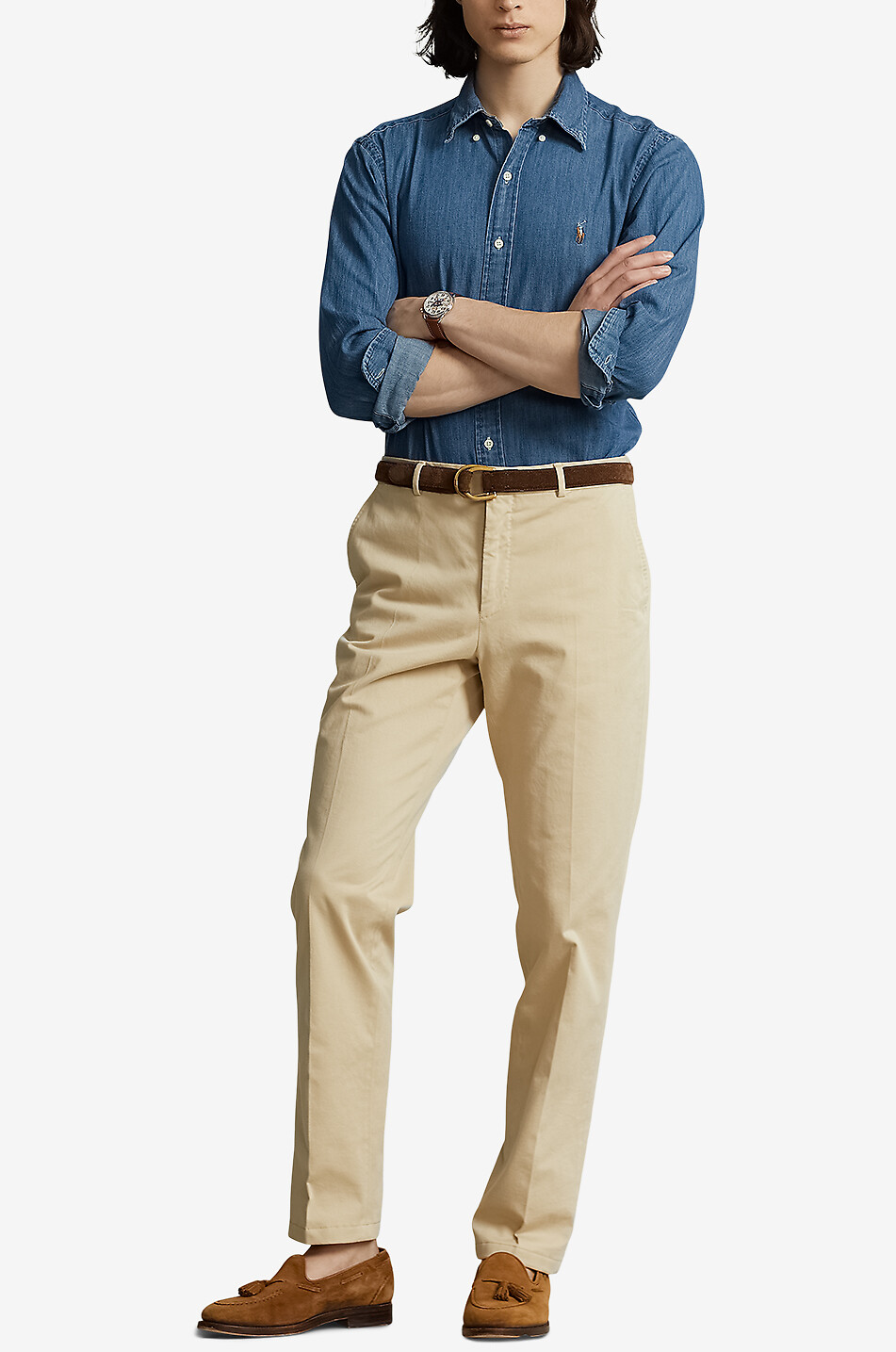 POLO RALPH LAUREN Baumwollhemd Herren BLAU 8