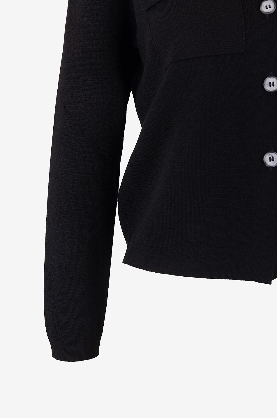 GRAN SASSO Virgin wool viscose and cashmere cardigan Women BLACK 3