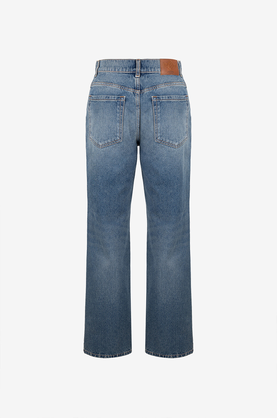 Gerade ausgewaschene Jeans mit Nietenbesatz Gatti