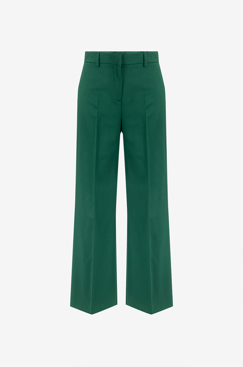 Leichte Wollhose mit hoher Taille und weitem Bein Visivo