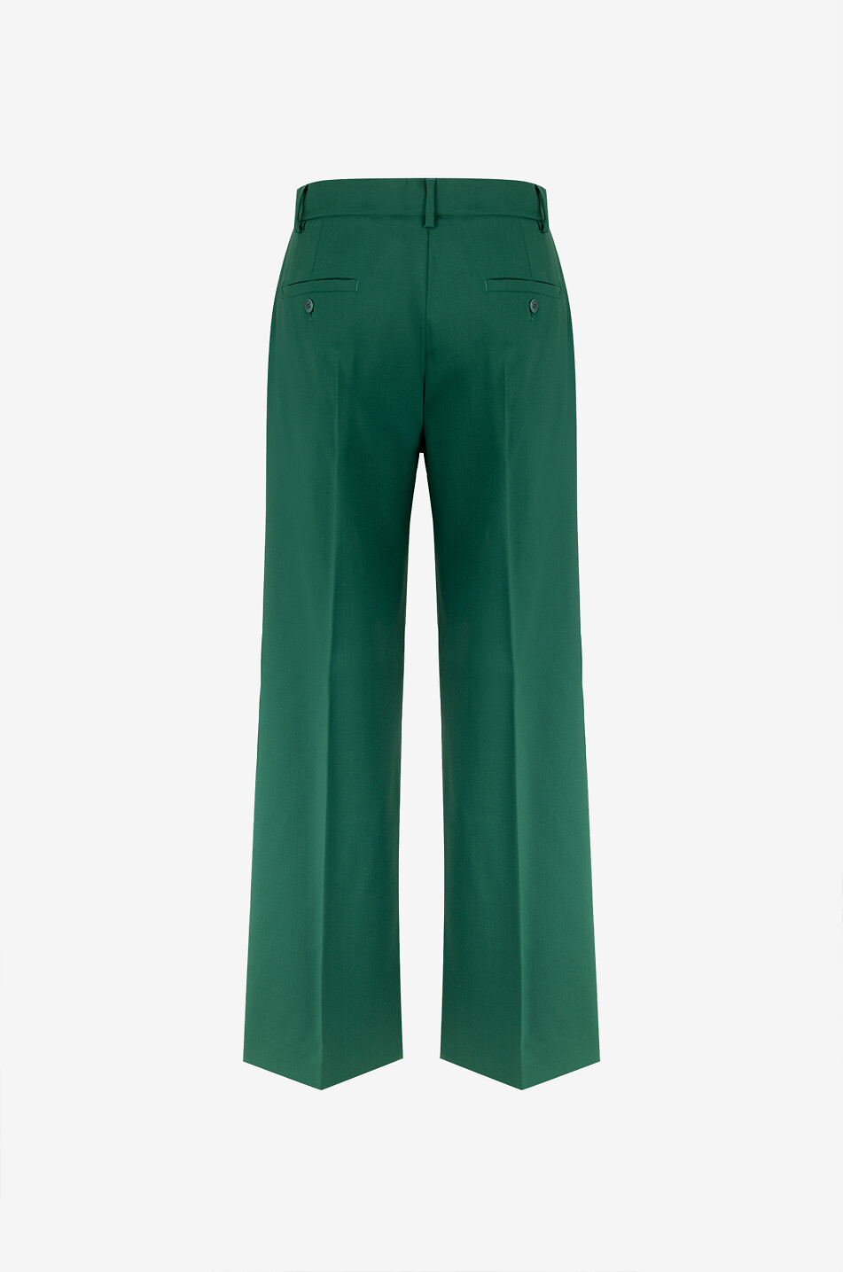 WEEKEND MAX MARA Leichte Wollhose mit hoher Taille und weitem Bein Visivo Damen GRÜN 2