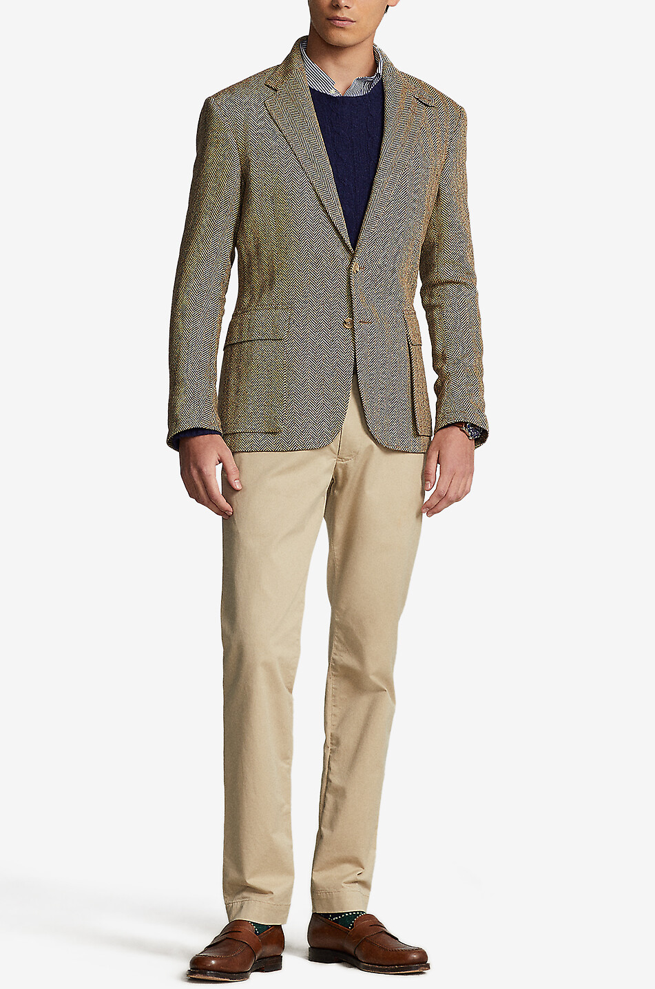 POLO RALPH LAUREN Cotton-blend casual trousers Men BEIGE 6