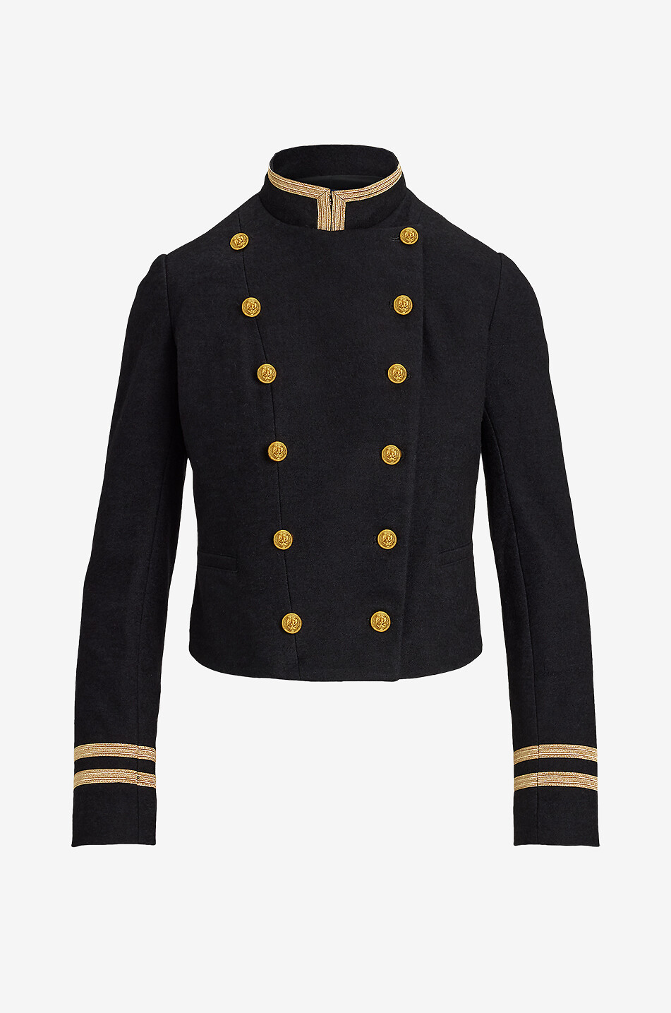 Veste d'officier en laine texturée