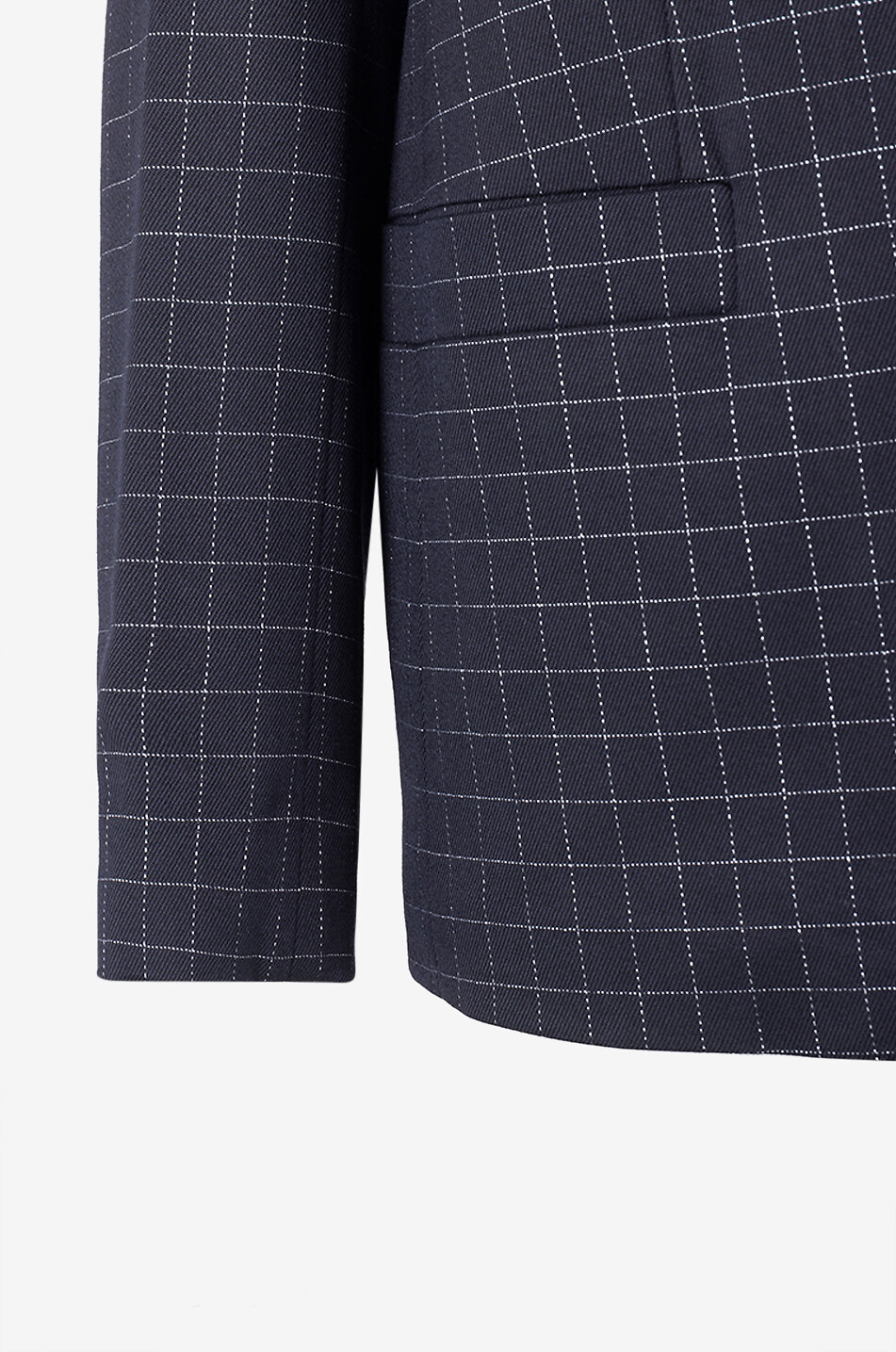 Einreihiger Batavia-Blazer mit silbrigen Karos