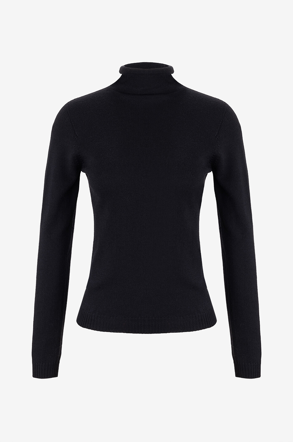 Pull en laine vierge à col roulé