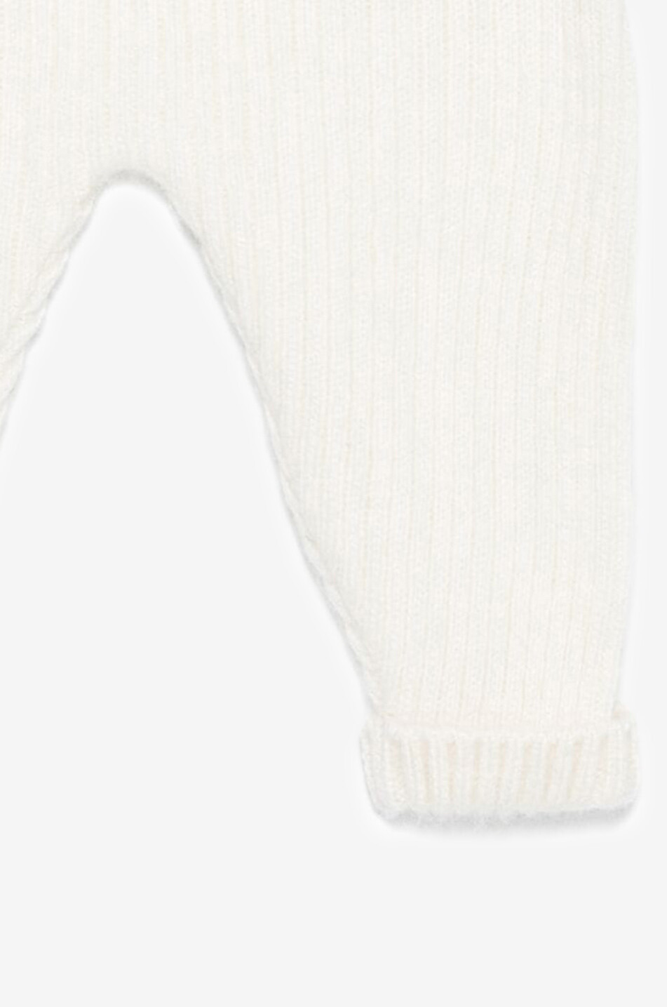 TEDDY & MINOU Baby-Rippstrick-Jogginganzug aus Baumwolle Baby WEISS 4