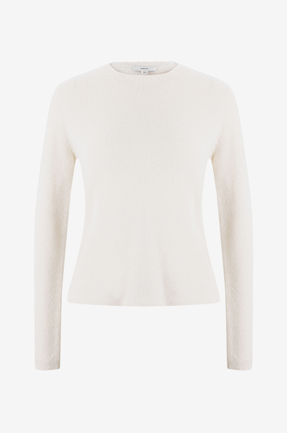 Pull en soie et cachemire à col rond Soft Bouclé