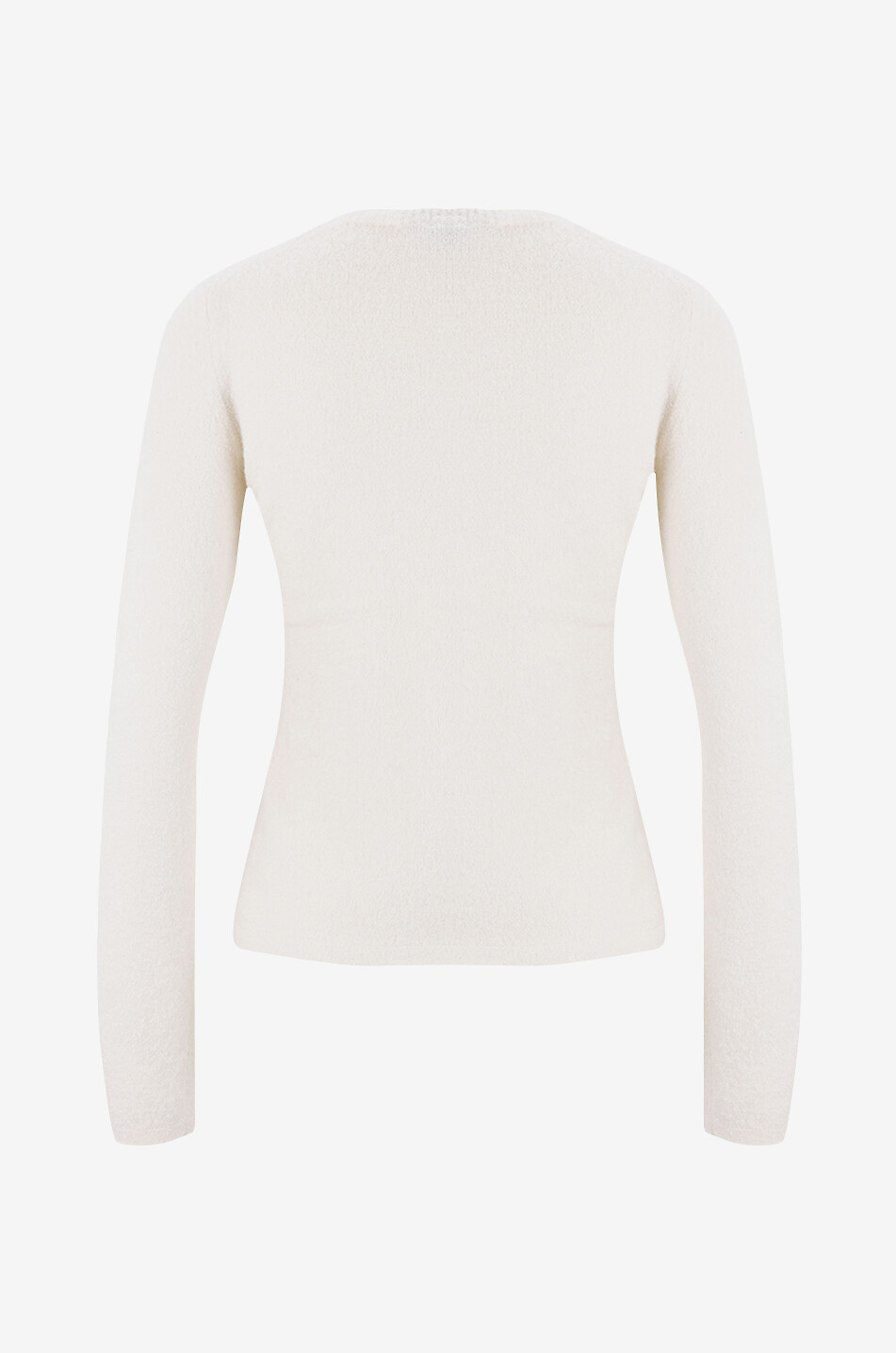 Pull en soie et cachemire à col rond Soft Bouclé