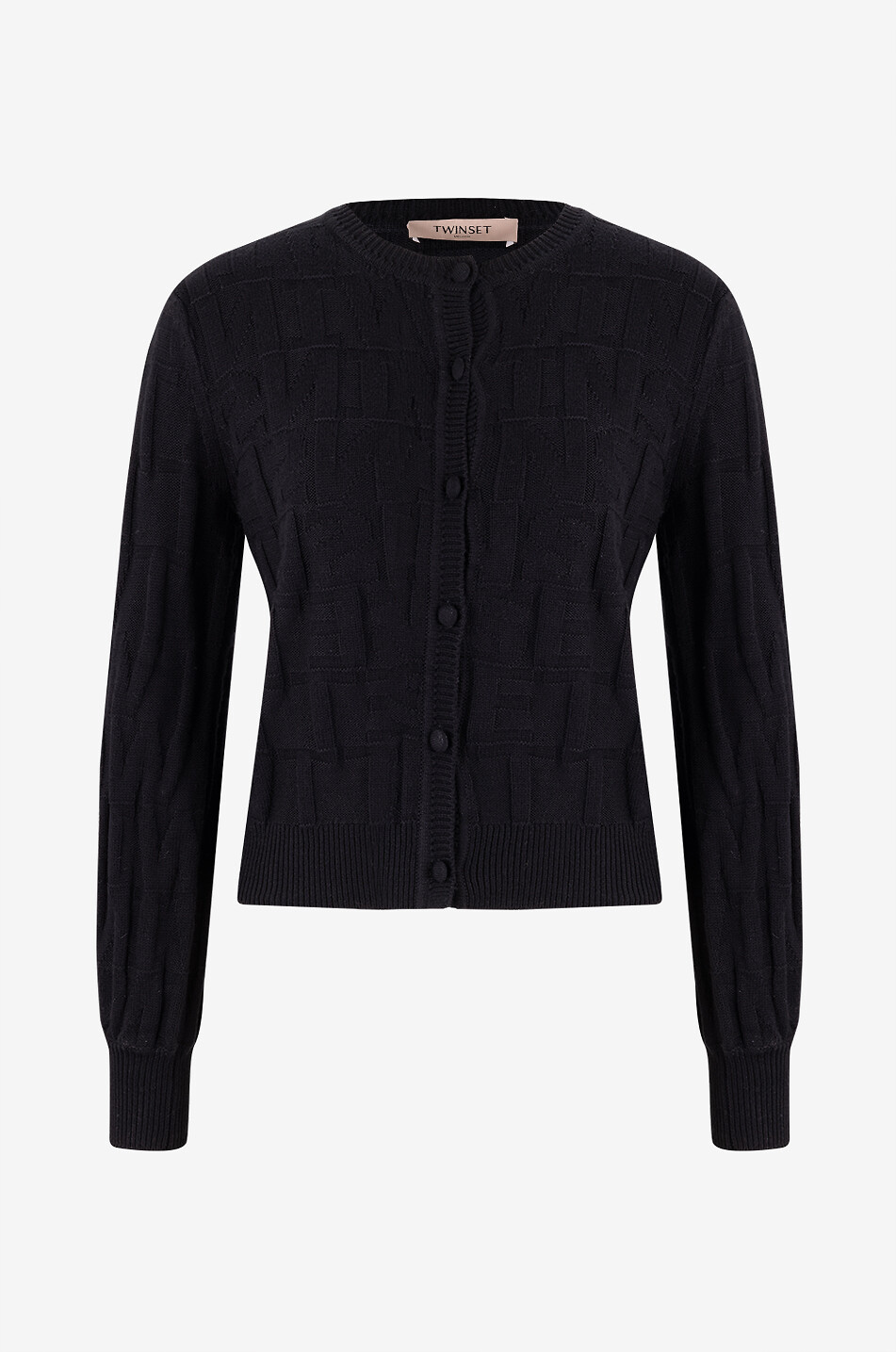 Cardigan ajusté boutonné en coton et cachemire