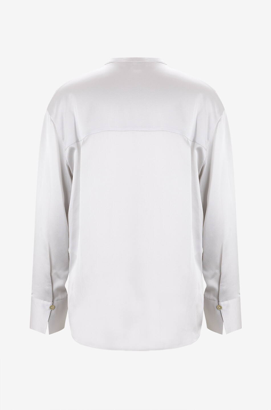 VINCE Bluse aus Seide Band Collar Damen GRAU 2