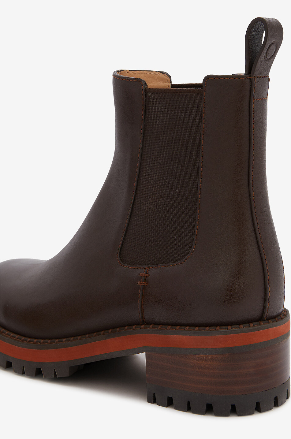 Leder-Chelseastiefeletten mit Profilsohlen Faye 40