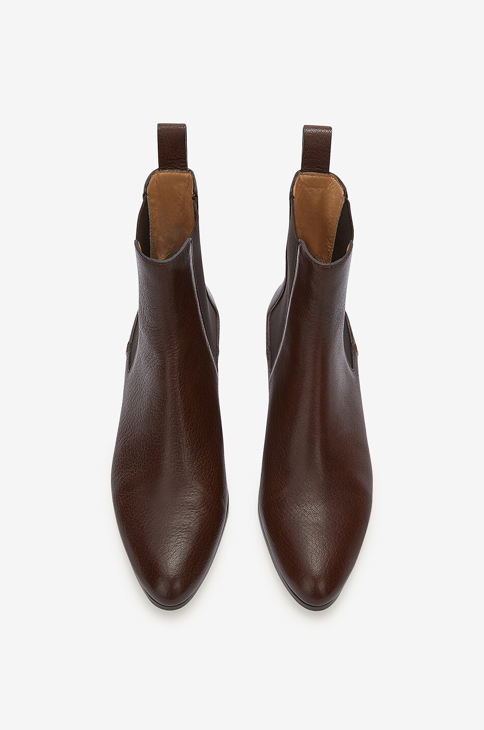 Absatzstiefeletten aus genarbtem Leder Ella 35