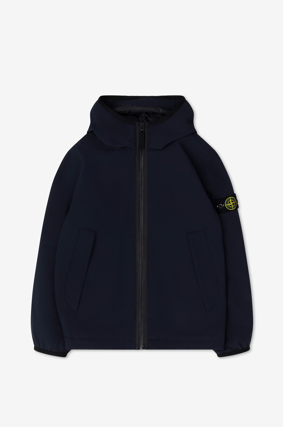 STONE ISLAND JUNIOR Kinder-Regenjacke mit Kapuze 40527 Soft Shell-R_E.Dye Primaloft Junge DUNKELBLAU 1