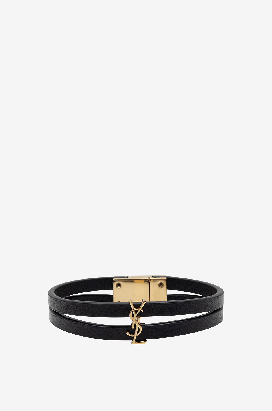 Cassandre double leather bracelet