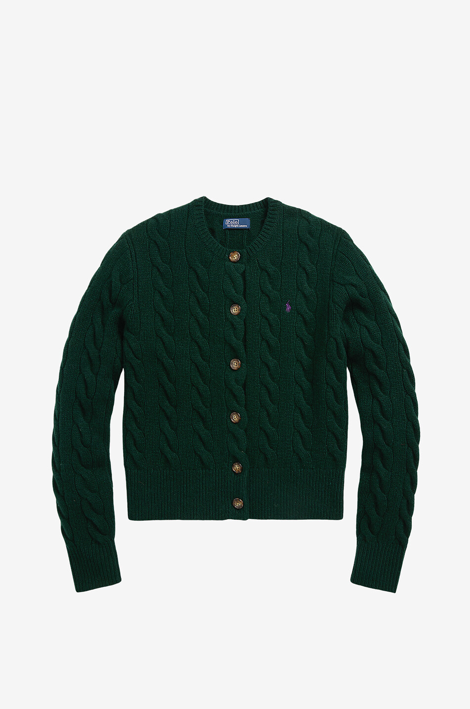 Wool and cashmere cable knit cardigan