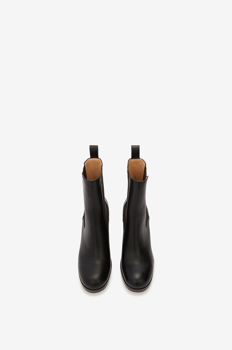 Glattleder-Chelsea-Stiefeletten mit Absatz Grace 60