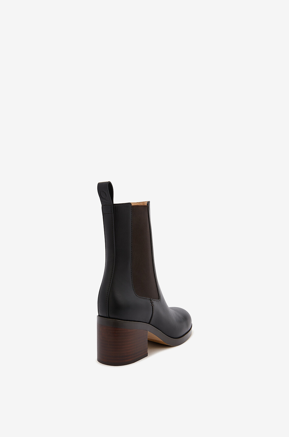 Glattleder-Chelsea-Stiefeletten mit Absatz Grace 60