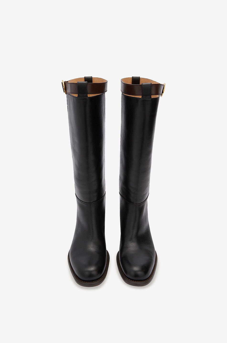 Bottes plates en cuir lisse Emilie 25