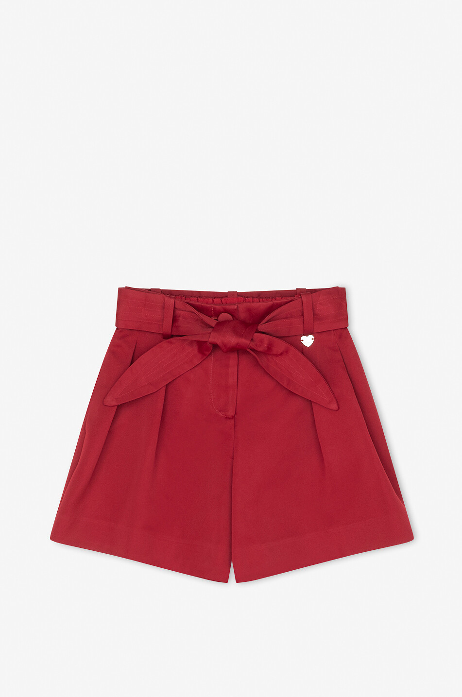 Mädchen-Shorts aus Sati mit Bundfalten Duchesse