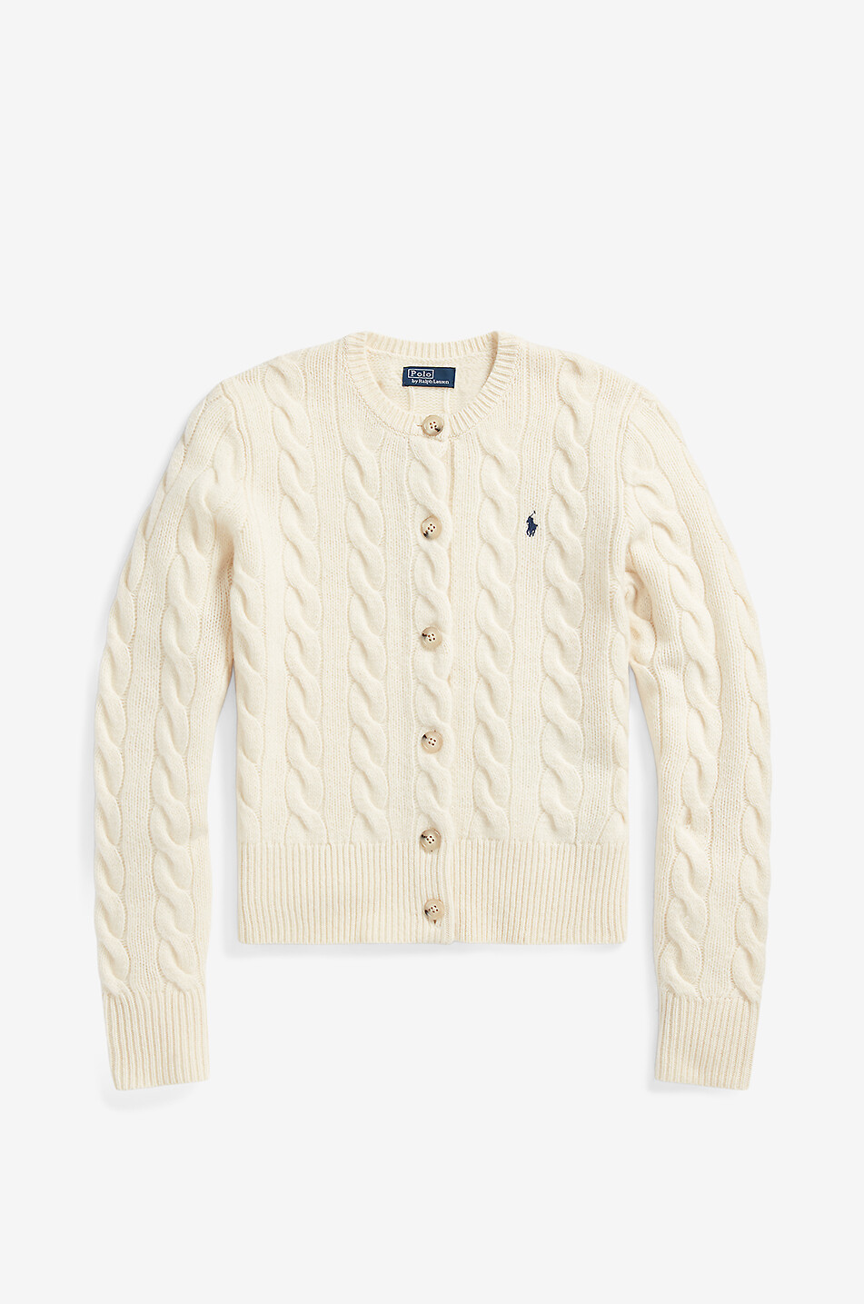 Wool and cashmere cable knit cardigan