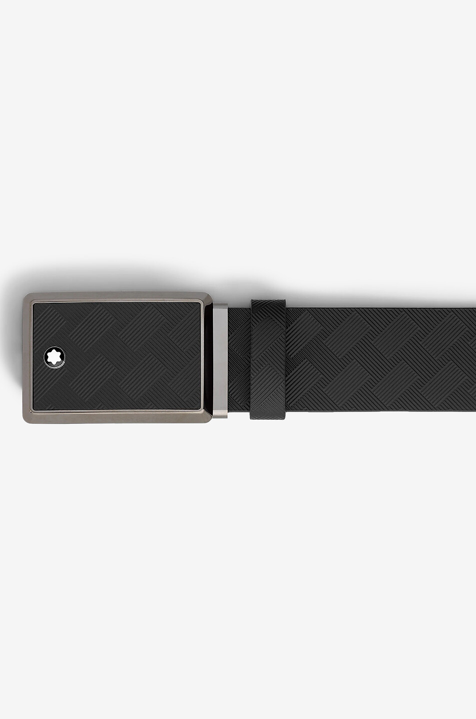 MONTBLANC Black 35 mm leather belt Men BLACK 2