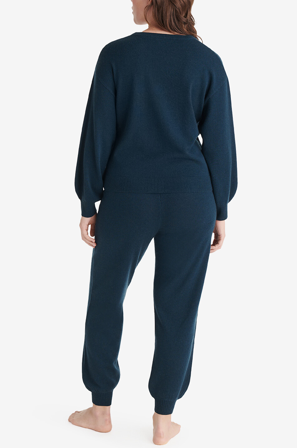 ERES Pull boxy en laine et cachemire à col rond Famous Femme BLEU 4