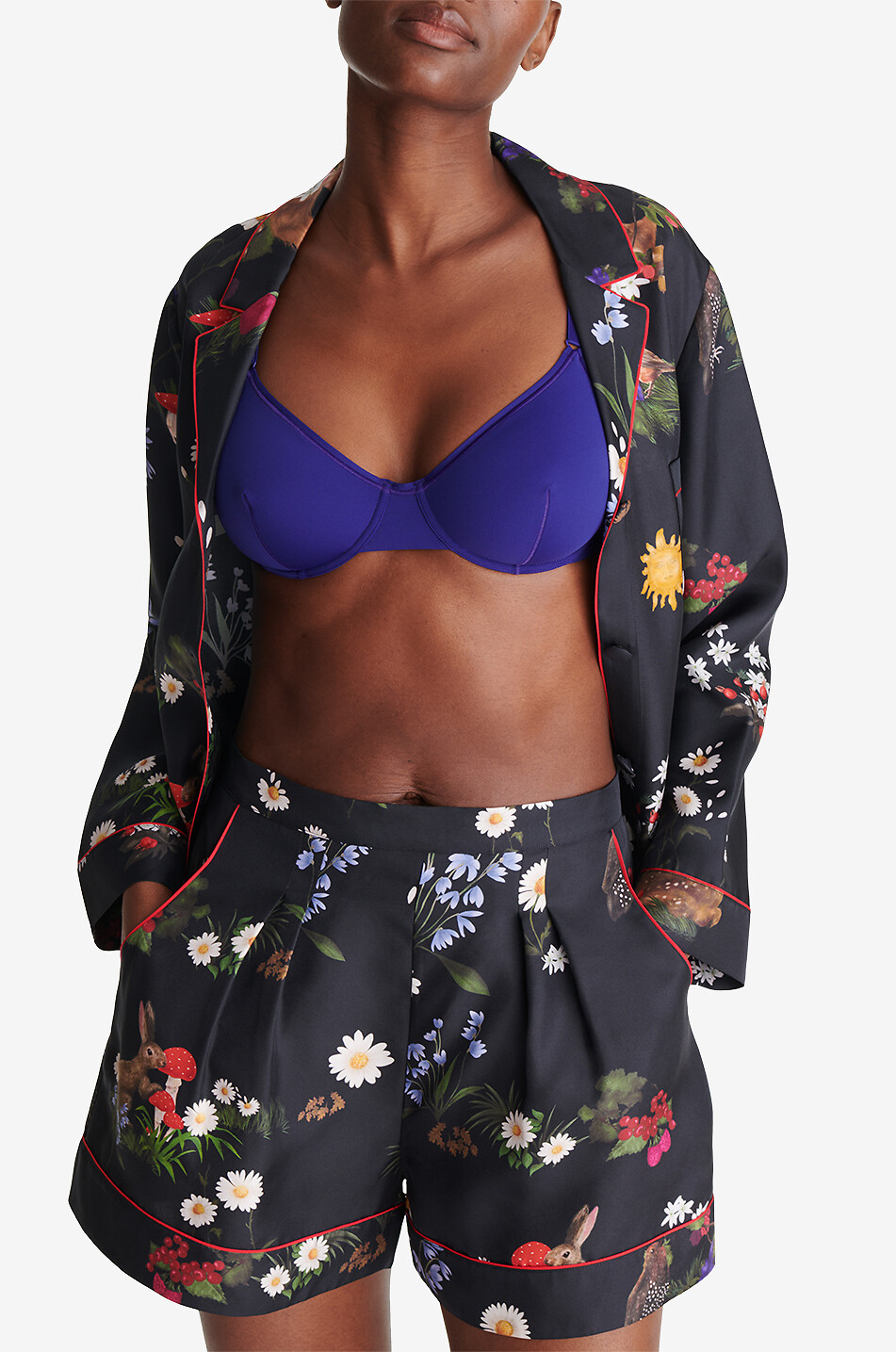 ERES Haut de pyjama en sergé de soie imprimé Fee Femme MULTICOLORE 3