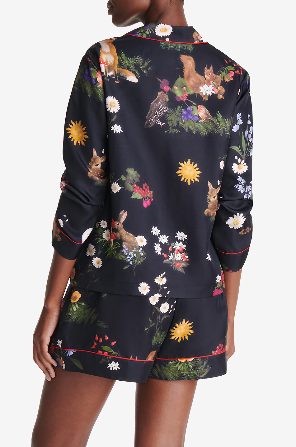 ERES Haut de pyjama en sergé de soie imprimé Fee Femme MULTICOLORE 4