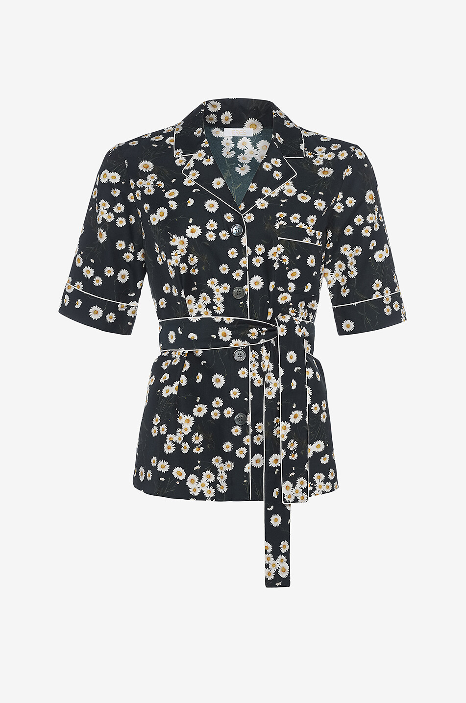 ERES Kurzarm-Pyjamahemd mit Gürtel Je T'aime Damen BUNT1 2
